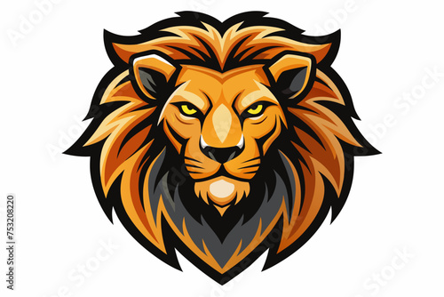create a lion logo on white background.