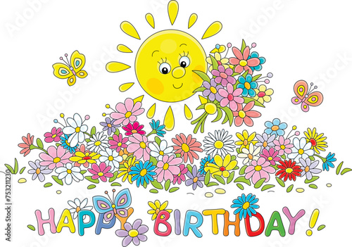 Birthday card with a happy ...