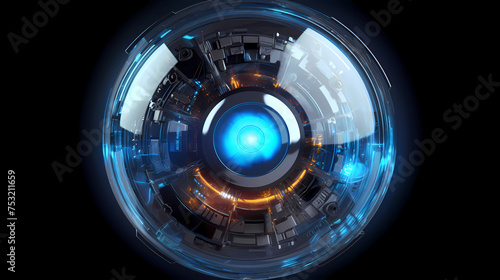 3D render of a futuristic sphere