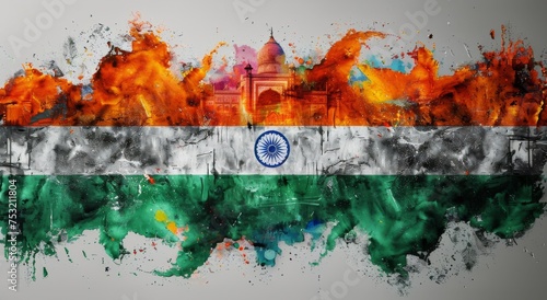 Painting of the Flag of India