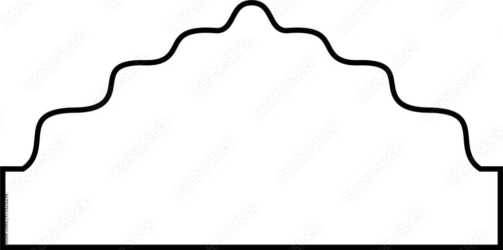 Islamic Dome Design Thin Line outline Black silhouettes Design pictogram symbol visual illustration Islamic Dome Design Thin Line outline Black silhouettes Design pictogram symbol visual illustration