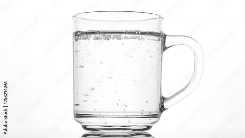 Glass with fresh clean drinking water on white background Glass with fresh clean drinking water on white background