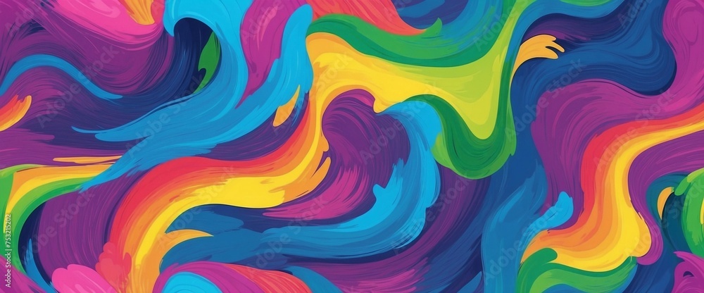 Background wallpaper brush painted with rainbow colors