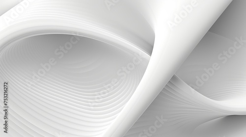 White intersected 3D spirals form an abstract digital illustration, offering a visually striking background pattern.
