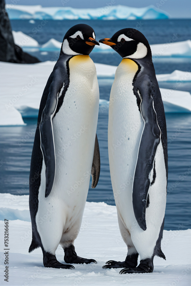 Fototapeta premium Image of Penguins in Antarctic