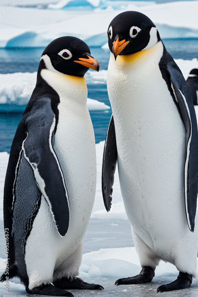 Obraz premium Image of Penguins in Antarctic