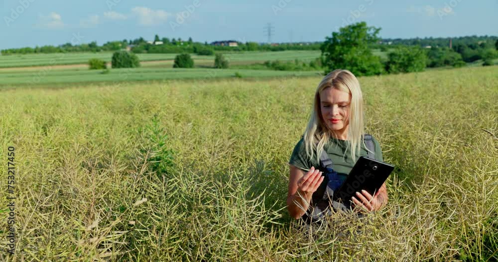 Harvesting Joy: A Farmer's Optimism Amidst Rapeseed Fields Harvesting Joy: A Farmer's Optimism Amidst Rapeseed Fields