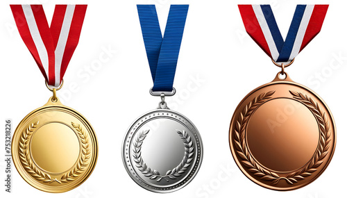 Medalhas de ouro, prata e bronze  photo