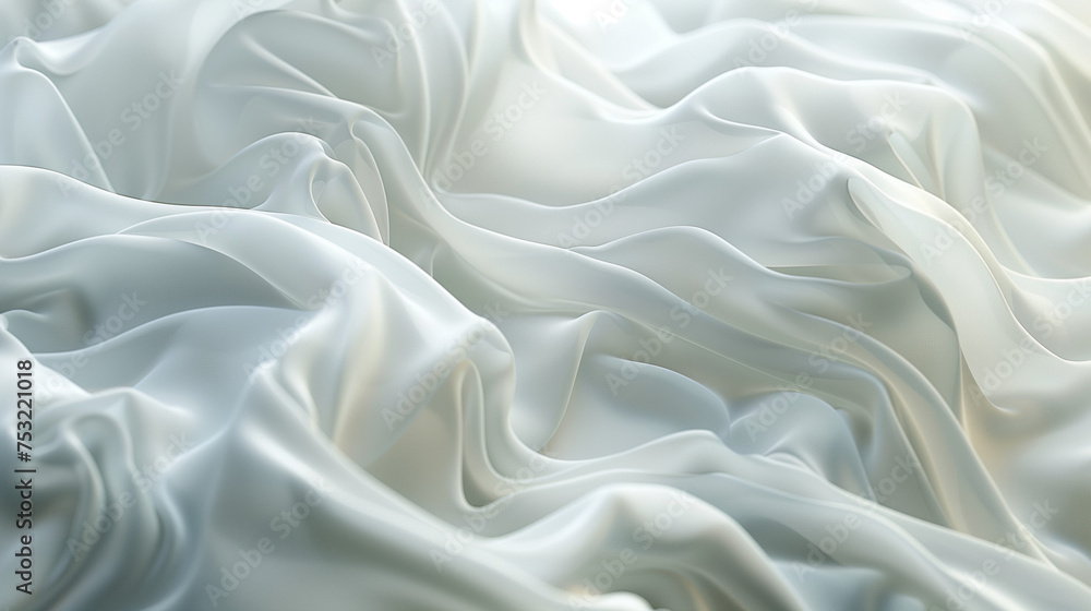 Obraz premium Abstract white satin like waves background
