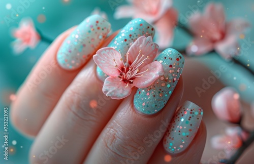 Womans Hand Adorned With a Flower