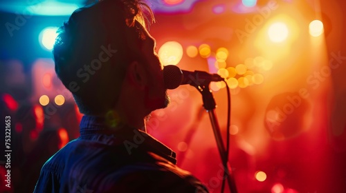 Male Singer Performing Live Concert