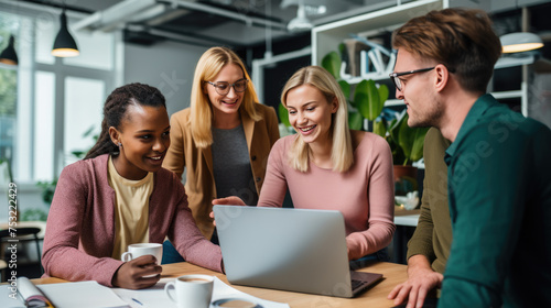 Group of businesspeople during business meeting in the office