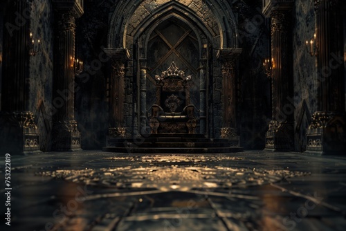 Dark Room With Throne