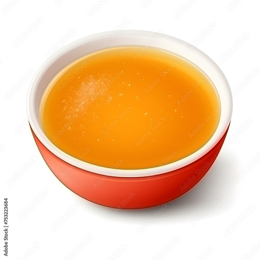Bowl with sauce set isolated on white background - obrazy, fototapety, plakaty 
