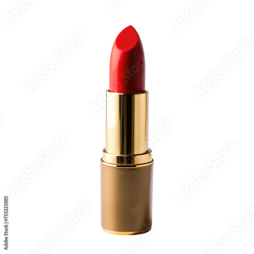 Red lipstick isolated on Transparent background.