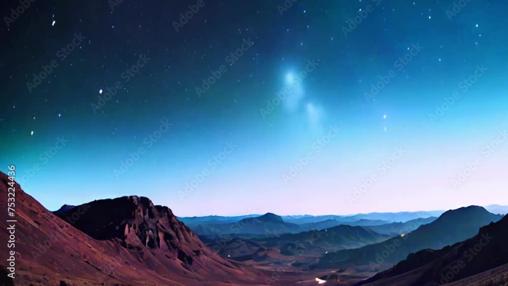 Starry sky over a mountain range landscape with the bright glow of a comet or aurora in the night sky.
Concept: astronomy and space exploration and natural phenomena, metaphors for new beginnings Starry sky over a mountain range landscape with the bright glow of a comet or aurora in the night sky.
Concept: astronomy and space exploration and natural phenomena, metaphors for new beginnings