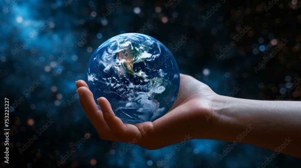 Planet earth in human hand. Planet earth in human hand.