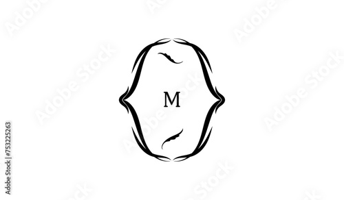 Pear Isolated on White Alphabetical Logo