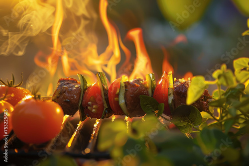 The seed  now a barbecue influencer  poses for a selfie with a veggie kebab. Its leafy followers comment with flame emojis.