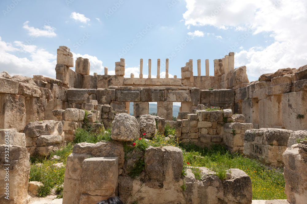 Ruins of Qasr al -Аbd Jordan on a sunny winter day