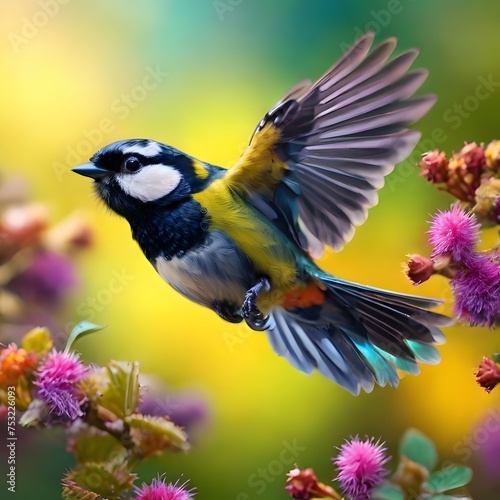 bird on a flower