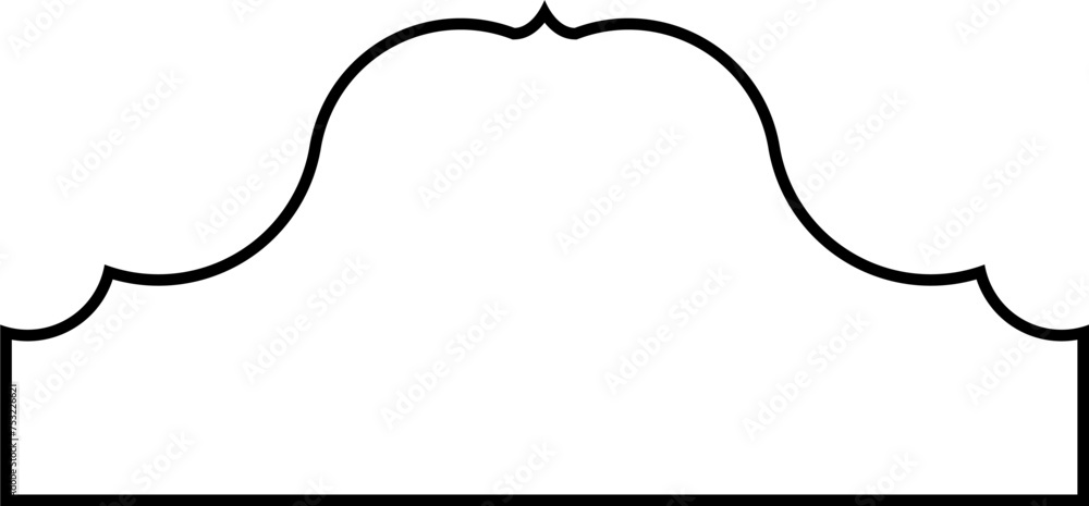 Islamic Dome Design Thin Line outline Black silhouettes Design pictogram symbol visual illustration Islamic Dome Design Thin Line outline Black silhouettes Design pictogram symbol visual illustration