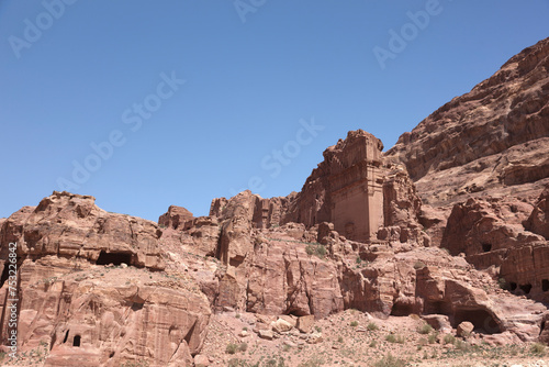 Jordan ancient Petra on a sunny winter day