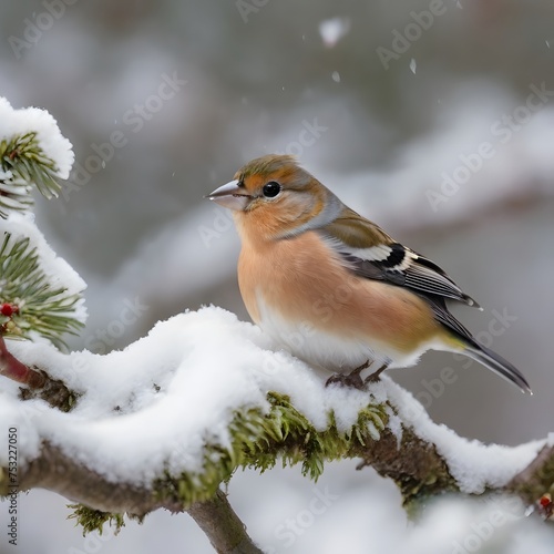 robin on snow