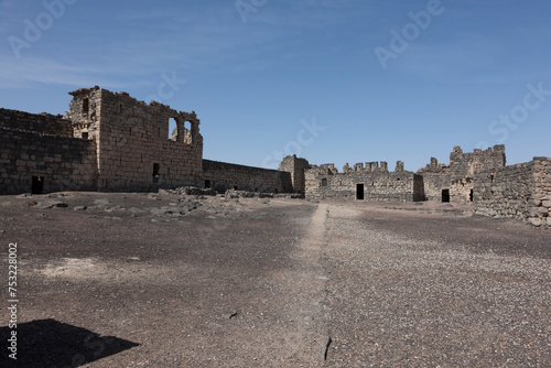 Jordan Qasr Deir al Kahf on a sunny winter day photo