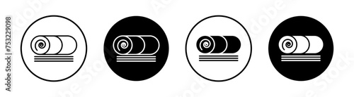 Bale flat line icon set. Bale Thin line illustration vector