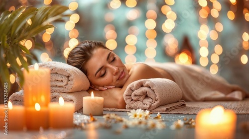 Serene Spa Experience with Candles and Flowers
