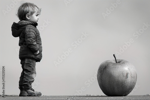 A child and an apple