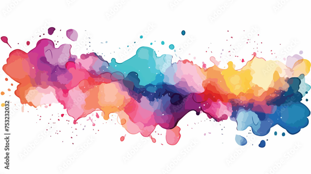 Watercolor abstract background freehand draw cartoon