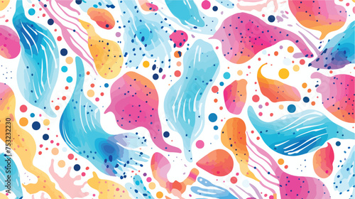 Watercolor abstract seamless pattern. Creative textu