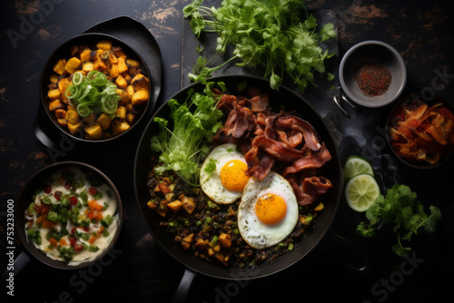 Classic Bacon and Eggs Breakfast Skillet