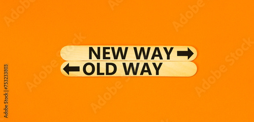 Tablou pe pânză New or old way symbol