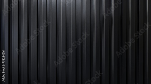 Metallic black texture. Steel sheet roof background. Iron corrugated background. photo