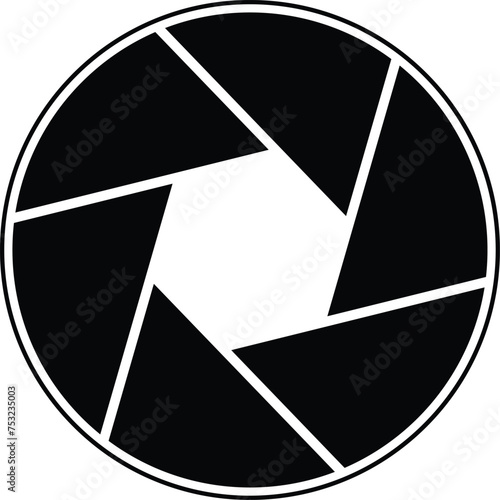 Camera shutter icon. Camera lens diaphragm. Photo camera icon. Camera photography icons. Lens aperture, photo shutter, photo lens, shutter lens. Vector illustration.eps10