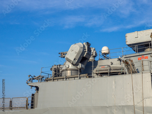 Canvastavla Close-up of a military patrol ship