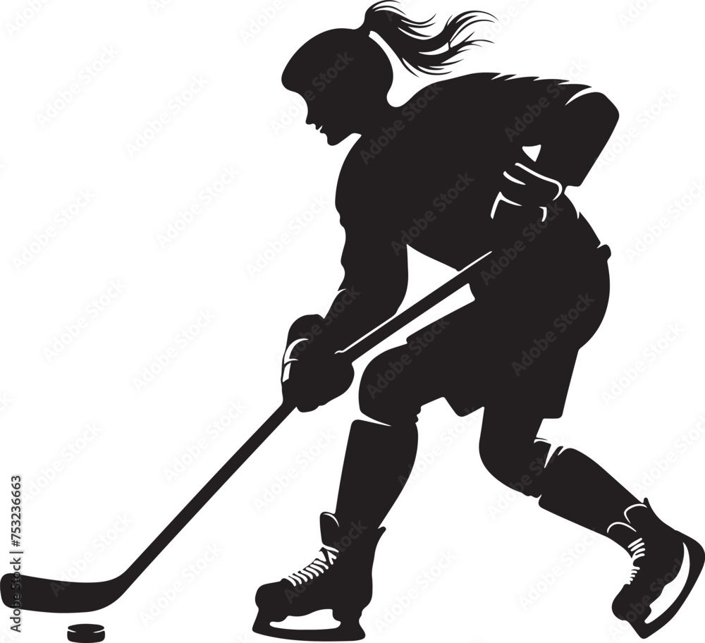 Fototapeta premium hockey player silhouette vector