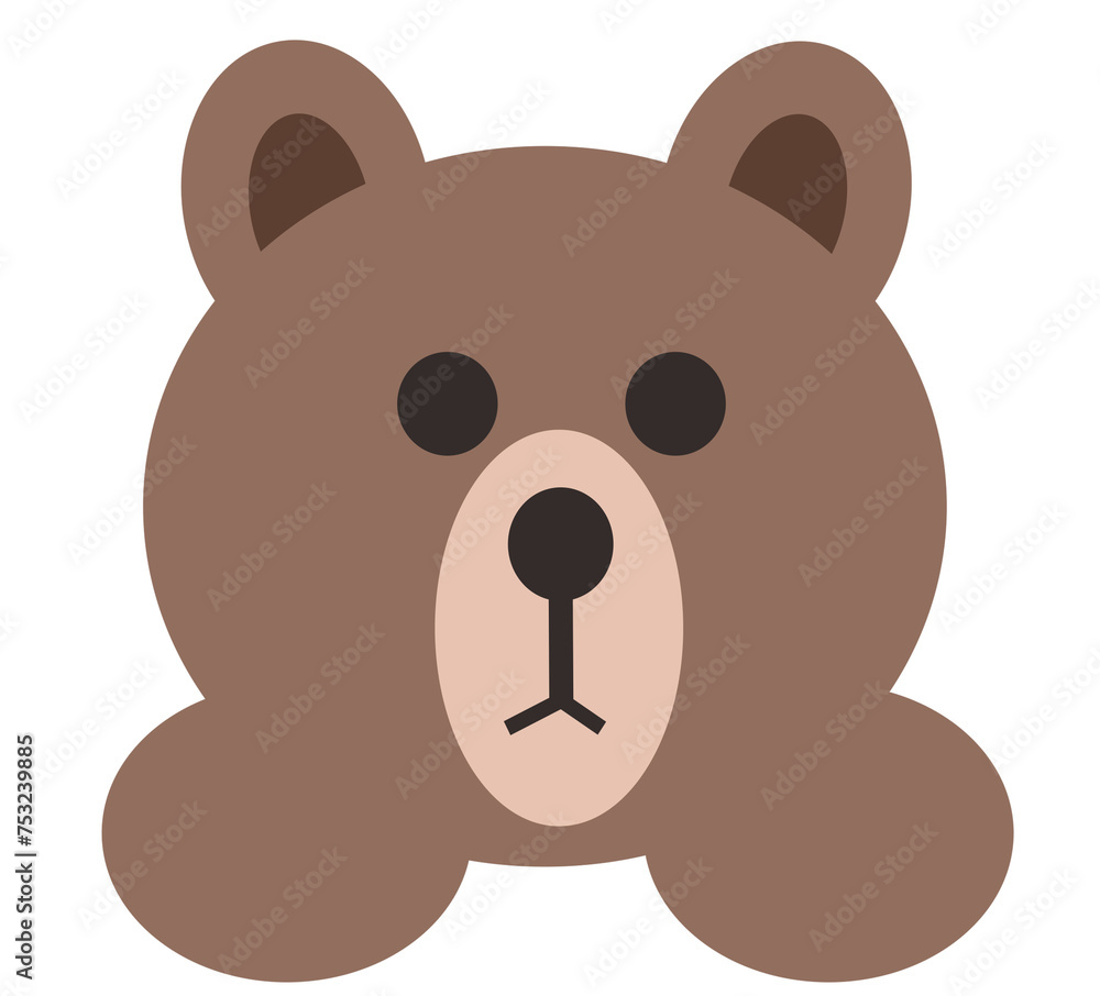 Cute brown bear image, great for icons, logos and cartoon designs Cute brown bear image, great for icons, logos and cartoon designs