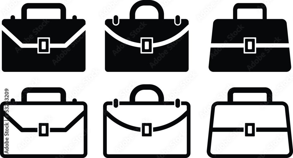 Office work Briefcase icon set . simple business portfolio suitcase vector illustration. Office work Briefcase icon set . simple business portfolio suitcase vector illustration.