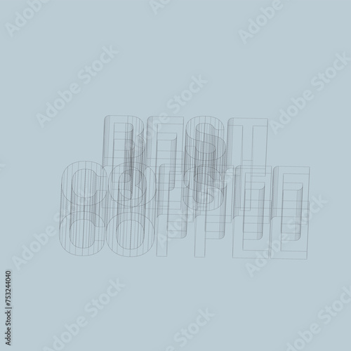 Creative Initial letter 3D MATERIALS logo design with modern business vector template. Creative isolated 3D MATERIALS monogram logo design