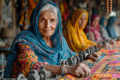  Textile Traditions  Women passionately involved in traditional block printing  adding vibrant patterns to fabrics