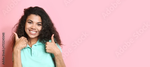 Happy African-American woma...