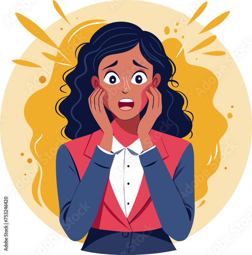 Minimalist unhappy Man Anxiety, professional woman interview room, computer human body DNA strands, bacterias medical Silhouette Vector Graphics element illustration