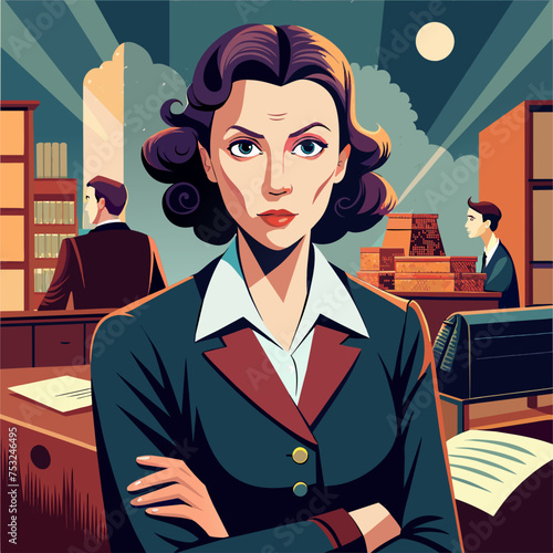 Minimalist unhappy Man Anxiety, professional woman interview room, computer human body DNA strands, bacterias medical Silhouette Vector Graphics element illustration