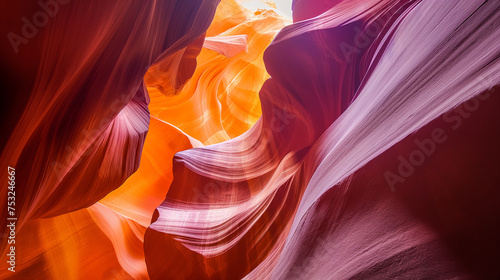Canyon com cores vibrantes visto de baixo para cima - Papel de parede