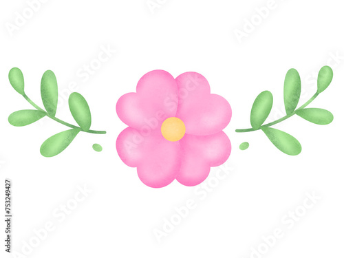 Pink flower spring clipart