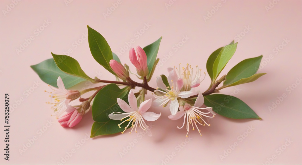 pink flowers on a wooden background